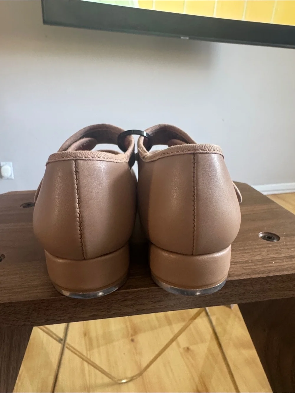 Girls' Classic Mary Jane Tap Shoes in Beige